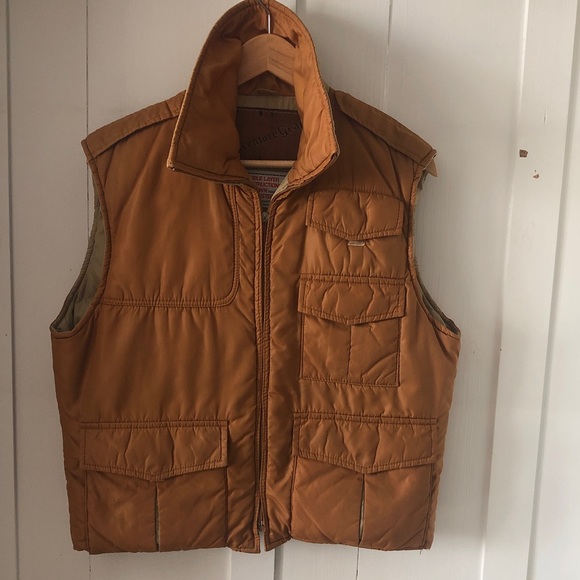 Adventure Gear Men's Brown Quilted Down Puffer Vest late 70’s early 80’s size M - Picture 2 of 10